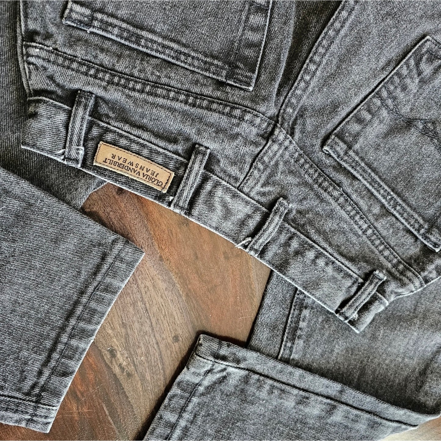 Gloria Vanderbilt Faded Black Vintage High-Rise Jean's