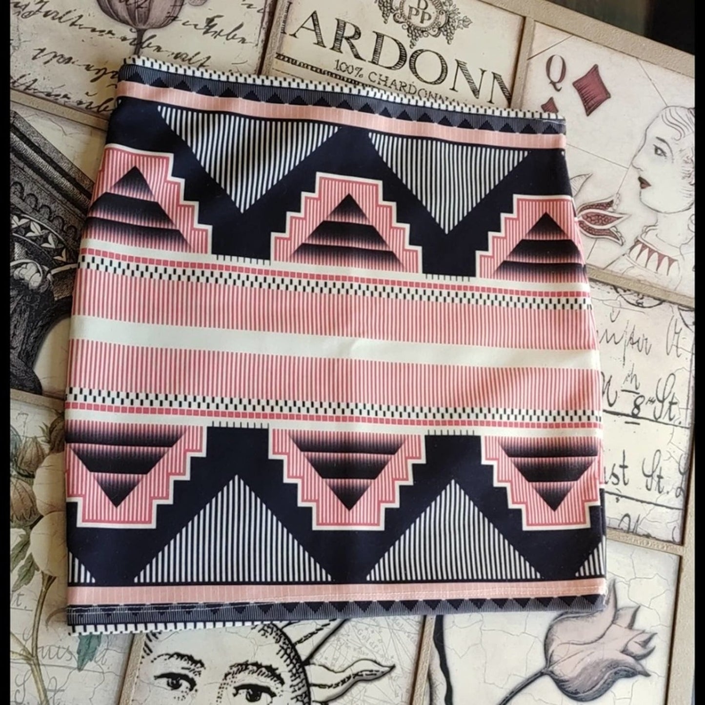 Zara Trafaluc Stretchy Tribal Fitted Skirt
