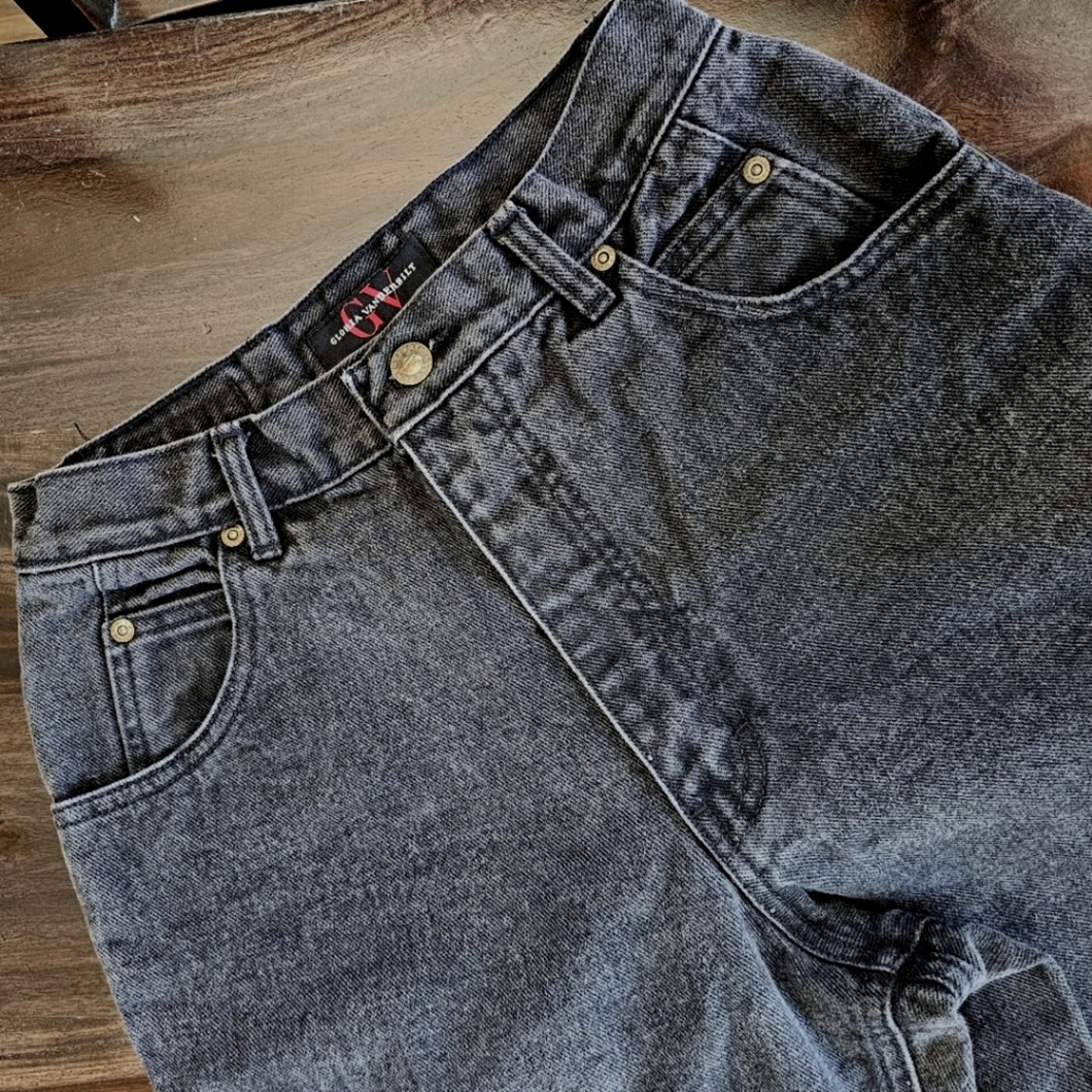 Gloria Vanderbilt Faded Black Vintage High-Rise Jean's