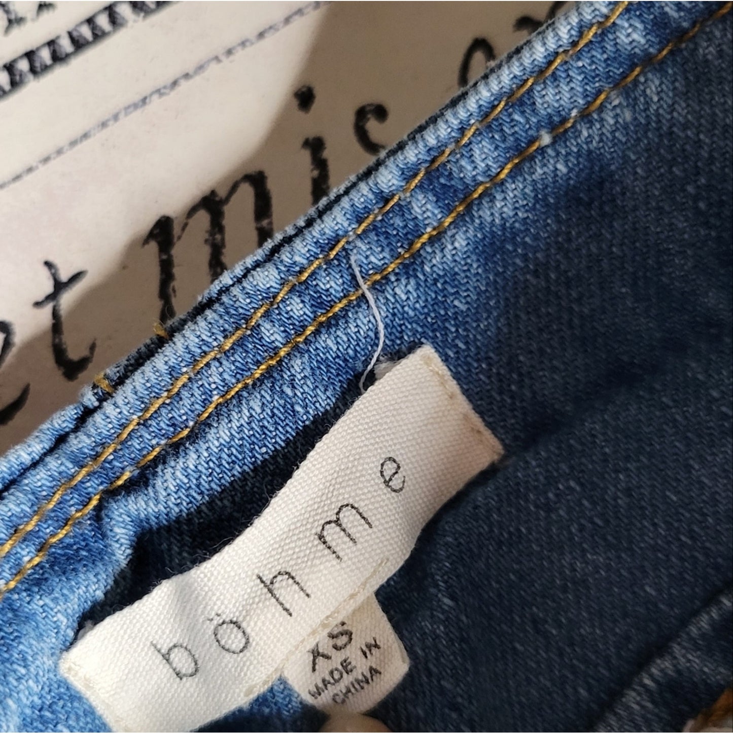High Rise Vintage Bohme Scrunch Waist Jean Shorts
