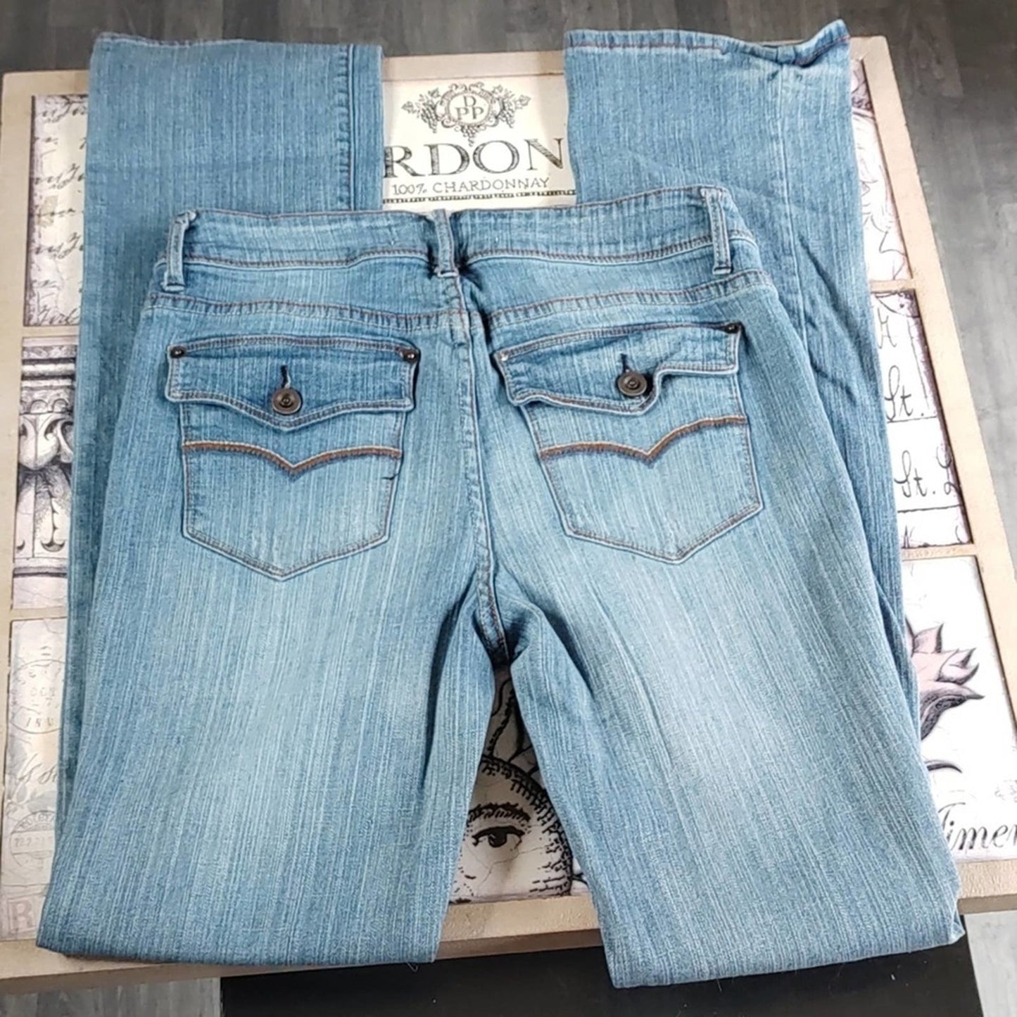 Vintage Long Distressed High-Rise Jeans