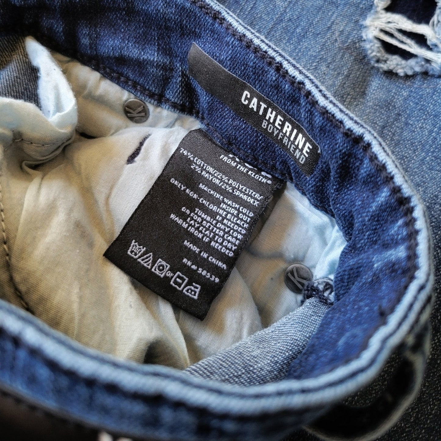 Dark Wash Catherine Boyfriend Kut from the Kloth Jean's