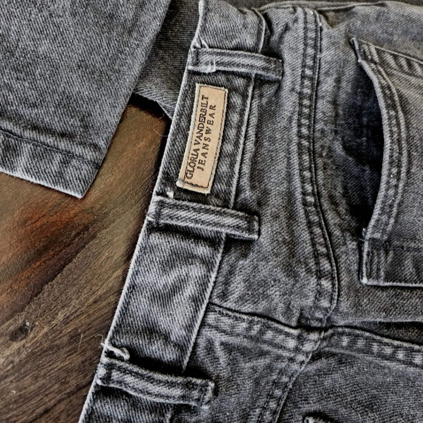 Gloria Vanderbilt Faded Black Vintage High-Rise Jean's