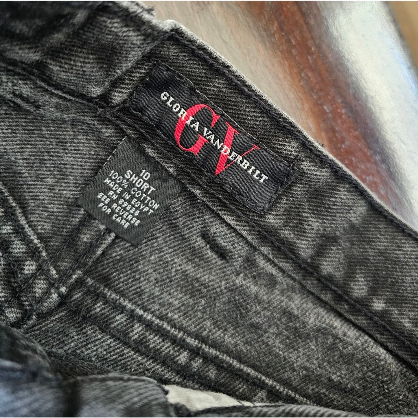 Gloria Vanderbilt Faded Black Vintage High-Rise Jean's