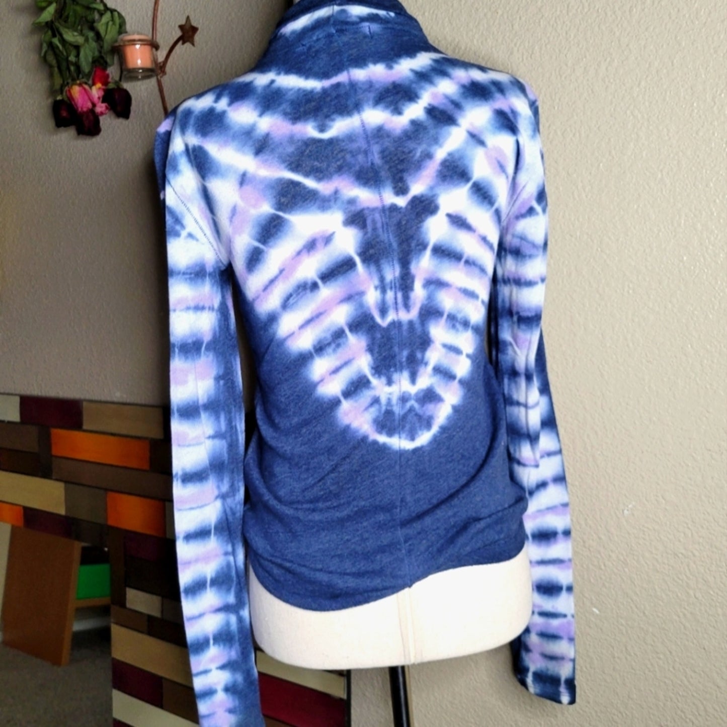 Free People Tie Dye Long Sleeve Mock Neck Top