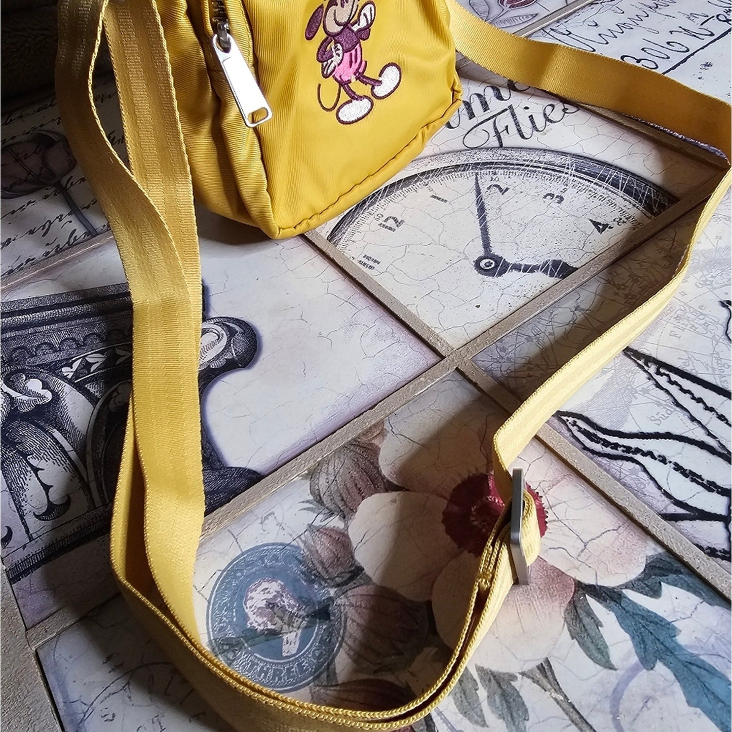 Disney Store Mickey Mouse Genuine Mouse wear Yellow Crossbody Bag