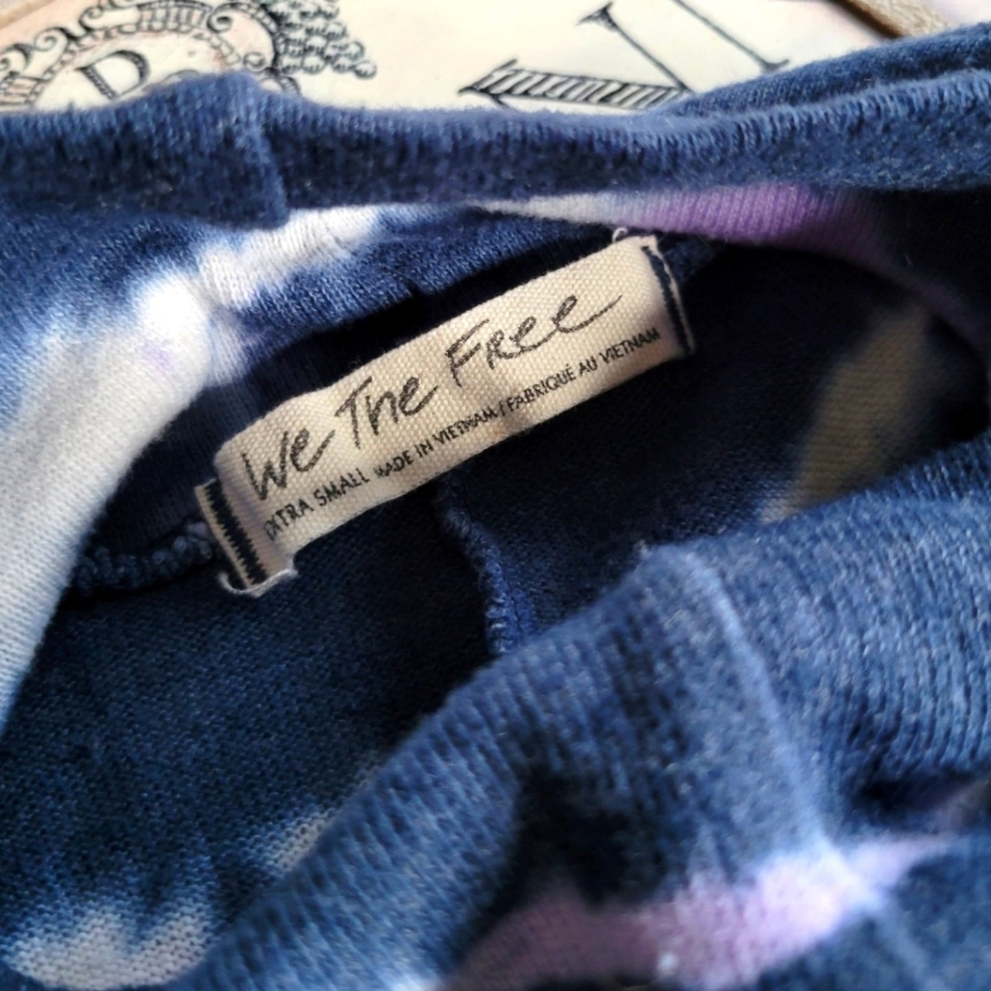 Free People Tie Dye Long Sleeve Mock Neck Top