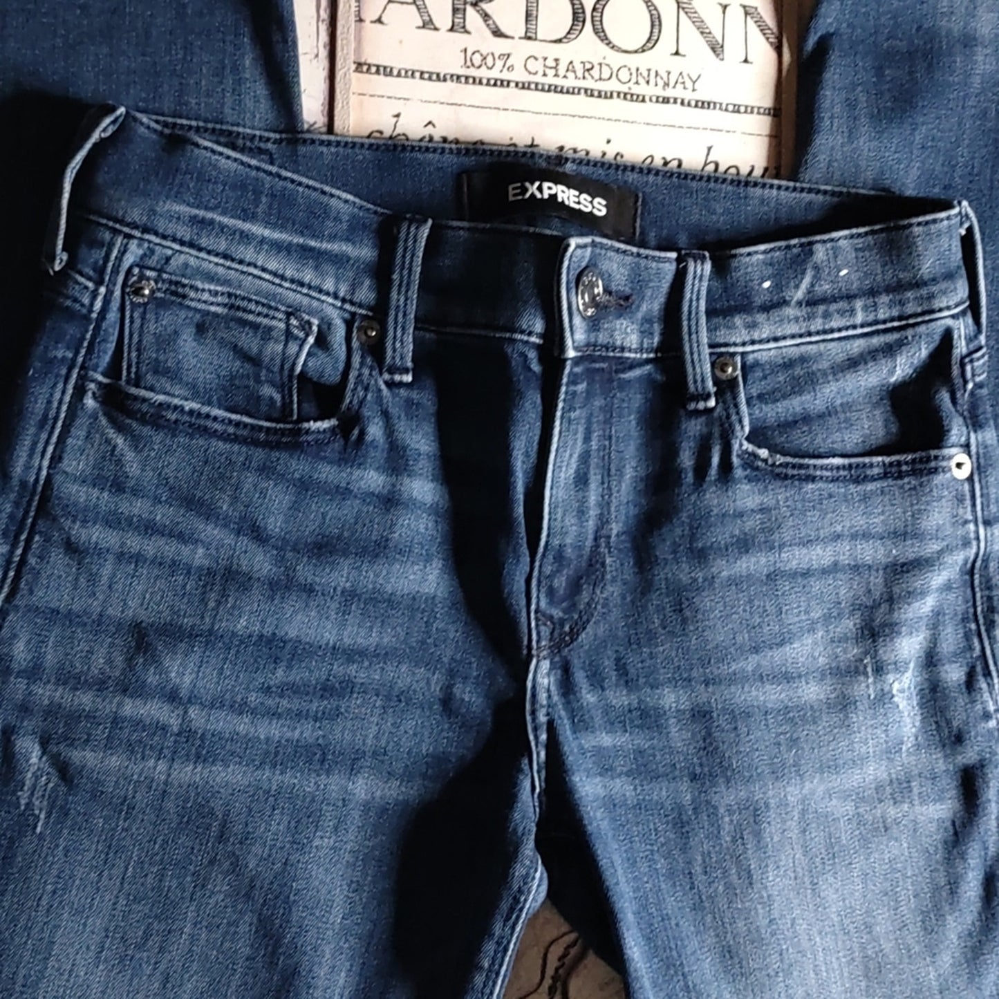 Express Mid Rise Cropped Skinny Jeans