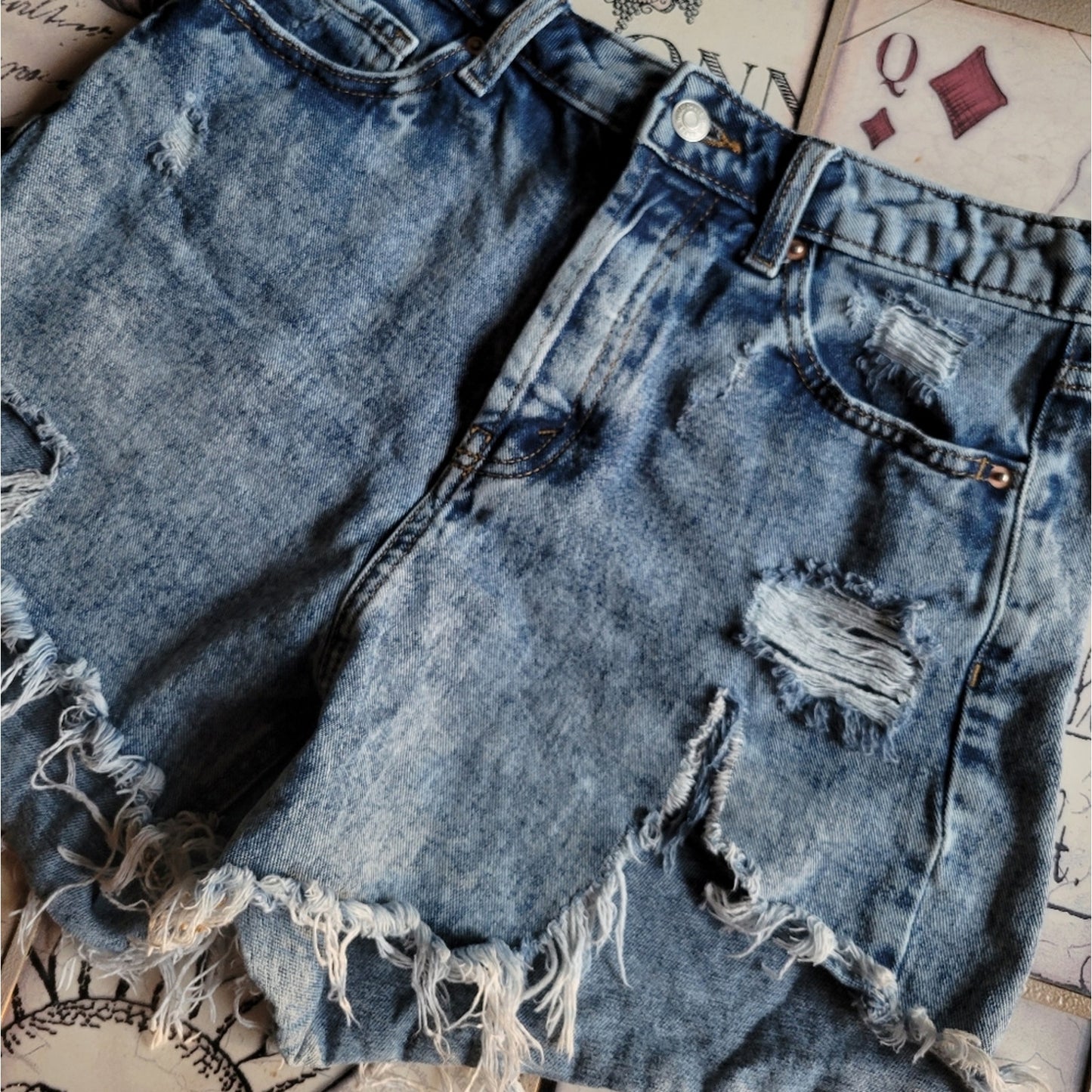 Wild Fable High Rise Distressed Shorts