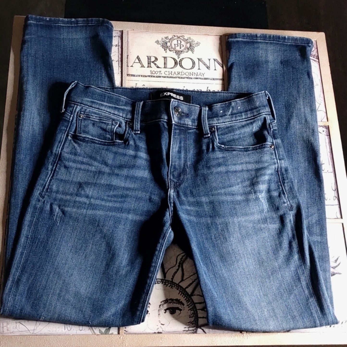Express Mid Rise Cropped Skinny Jeans