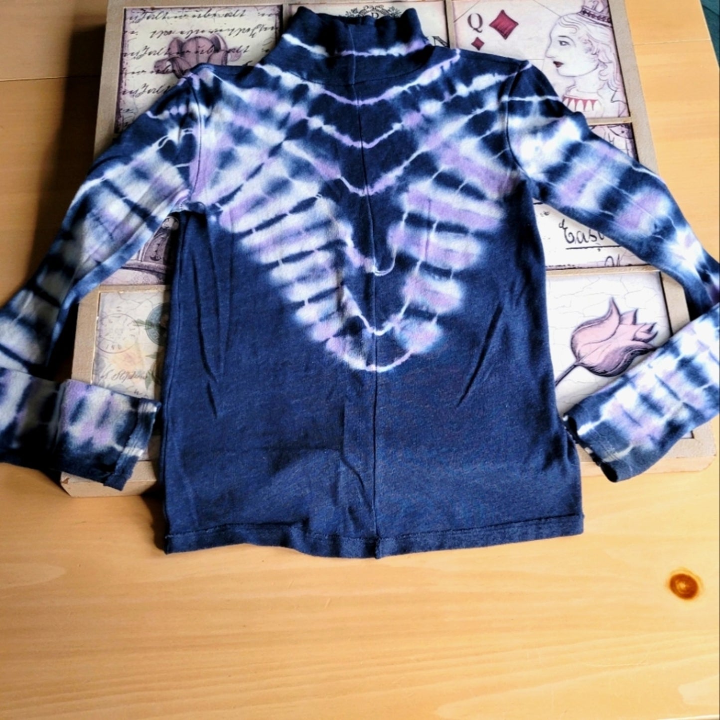 Free People Tie Dye Long Sleeve Mock Neck Top